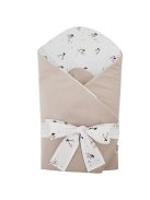 EKO takaró pamutból velúrral és kókusz belsővel masnival 75x75cm - Cherry