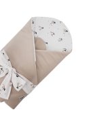 EKO takaró pamutból velúrral és kókusz belsővel masnival 75x75cm - Cherry