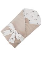 EKO takaró pamutból velúrral és kókusz belsővel masnival 75x75cm - Cherry