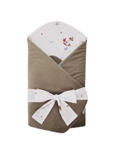   EKO Bebújós takaró pamutból velúrral és kókusz belsővel Fox masni 75x75cm