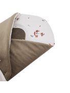 EKO Bebújós takaró pamutból velúrral és kókusz belsővel Fox masni 75x75cm