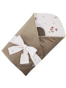 EKO Bebújós takaró pamutból velúrral és kókusz belsővel Fox masni 75x75cm