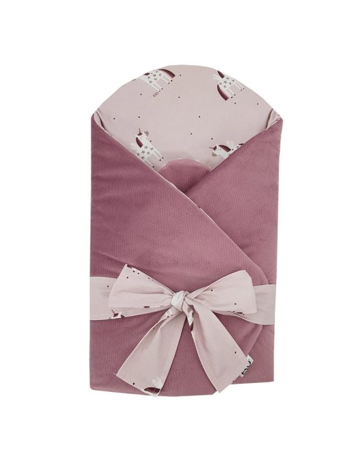 EKO takaró pamutból velúrral és kókusz belsővel masnival 75x75cm - Unicorn