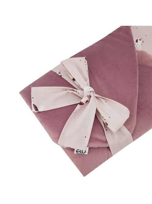 EKO takaró pamutból velúrral és kókusz belsővel masnival 75x75cm - Unicorn