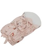 EKO Bebújós takaró fűzős kókusz kivehető betéttel 75x75 cm - My farm Powder pink