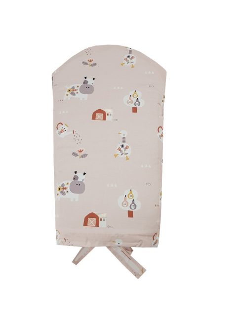 EKO Bebújós takaró fűzős kókusz kivehető betéttel 75x75 cm - My farm Powder pink