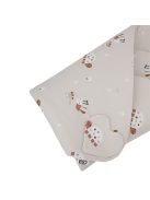 EKO Csecsemőkendő pamut kétoldalas 75x75 cm - Bees Stars Beige