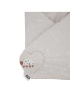 EKO Csecsemőkendő pamut kétoldalas 75x75 cm - Bees Stars Beige