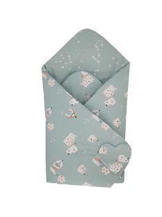 EKO Kifordítható pamut pólya Dogs Stars 75x75 cm - Mint