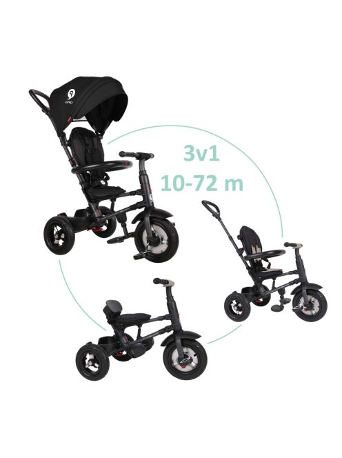QPLAY Tricikli Rito air gel (Gumi) Black, kor 10-72 hó