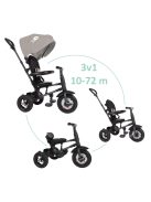 QPLAY Tricikli Rito air gel (Gumi) Grey, életkor 10-72 hónap