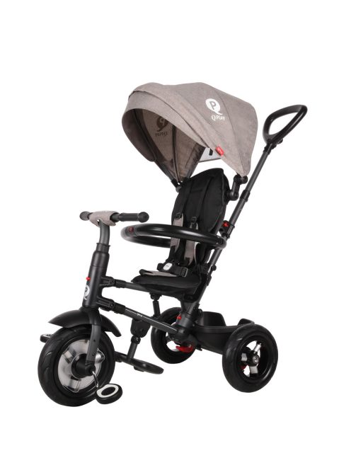 QPLAY Tricikli Rito air gel (Gumi) Grey, életkor 10-72 hónap