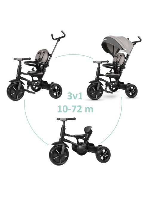 QPLAY Tricikli Rito star Grey, összecsukható, 10-72 hónap