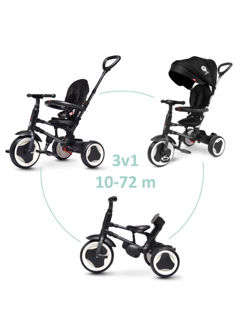 QPLAY Tricikli Rito eva Black, kor 10-72 hó