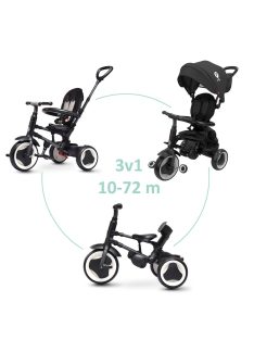 QPLAY Tricikli Rito eva plus Black, életkor 10-72 hónap