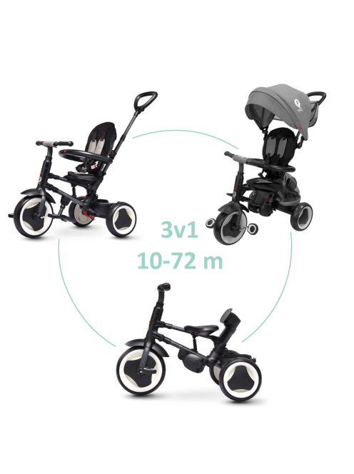 QPLAY Tricikli Rito eva plus Grey, életkor 10-72 hónap