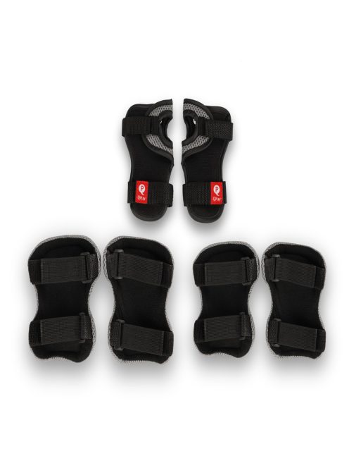 QPLAY Gyermek védőfelszerelés Fekete, méret S, kor 3-5 év