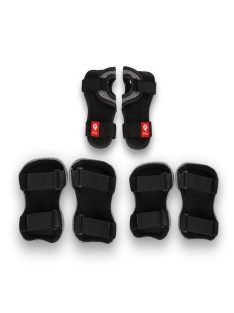 QPLAY Gyermekvédők Fekete, méret S, kor 3-5 év