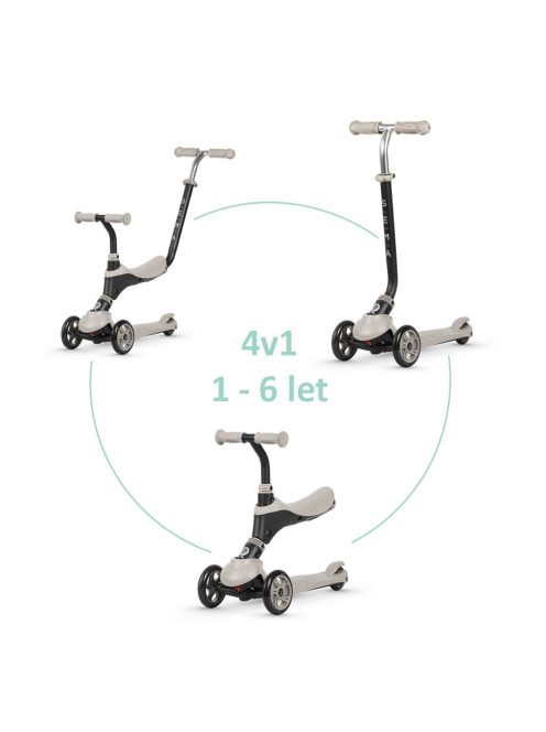 QPLAY Sema 5in1 Roller / Futóbicikli 1-6 éves korig, 50 kg-ig - Beige