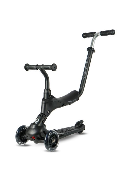 QPLAY Sema Pro 5in1 Roller / Futóbicikli 1-6 éves korig, 50 kg-ig - Black