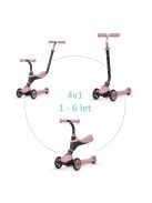 QPLAY Sema 5in1 Roller / Futóbicikli 1-6 éves korig, 50 kg-ig - Pink