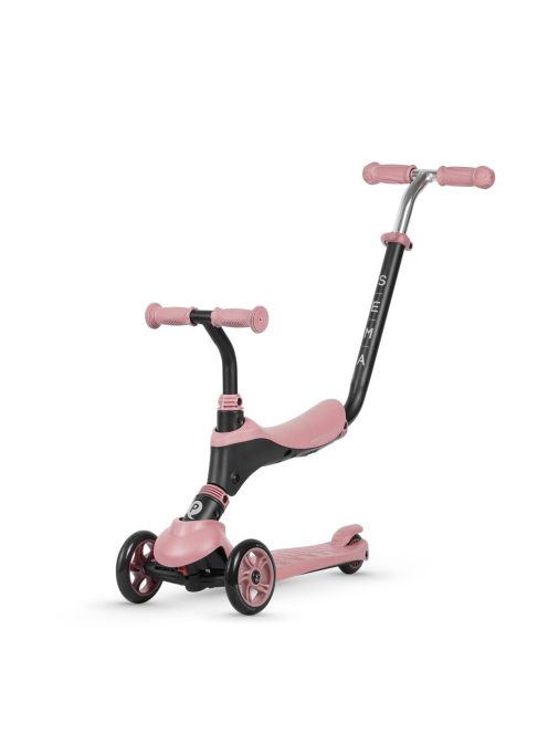 QPLAY Sema 5in1 Roller / Futóbicikli 1-6 éves korig, 50 kg-ig - Pink