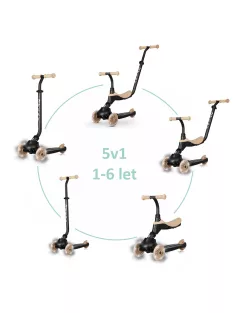   QPLAY Futóbicikli/roller Sema Evo LED fényekkel 1 - 6 év 50 kg-ig - Khaki
