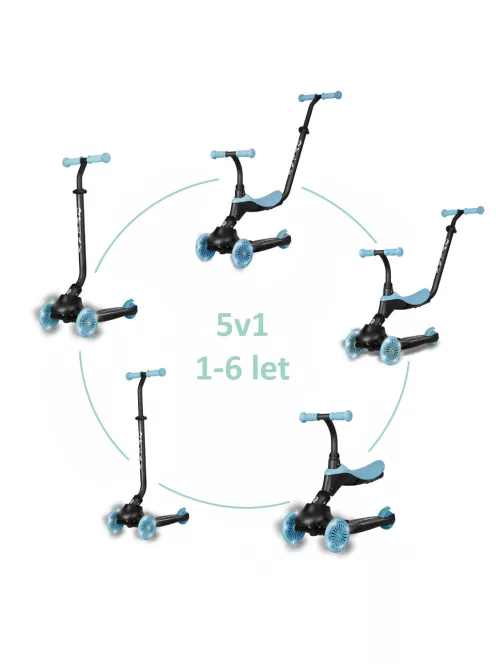 Qplay Sema Evo roller 3az1ben 1-6 éves kor 50 kg-ig - Sky Blue