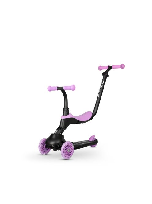 QPLAY futóbicikli/roller Sema Evo LED fényekkel Violet, kor 1 - 6 év, 50 kg-ig