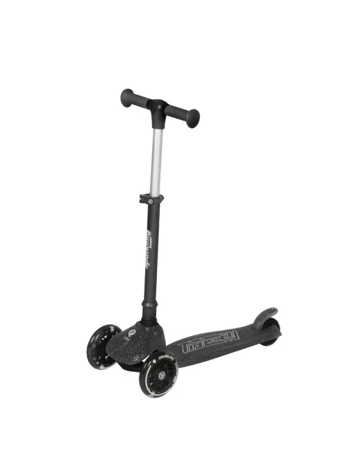 QPlay Sparkling gyerek roller LED világító kerekekkel - Black