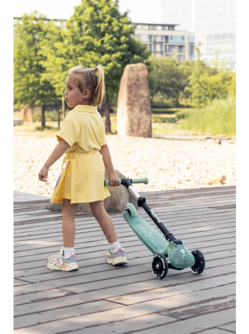 QPlay Sparkling gyerek roller LED világító kerekekkel - Black