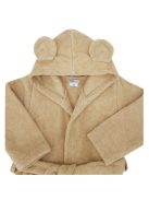 EKO Köntös pamutból kapucnival és fülekkel Beige méret S 80-86