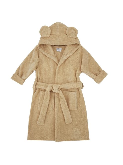 EKO Köntös pamutból kapucnival és fülekkel Beige méret S 80-86