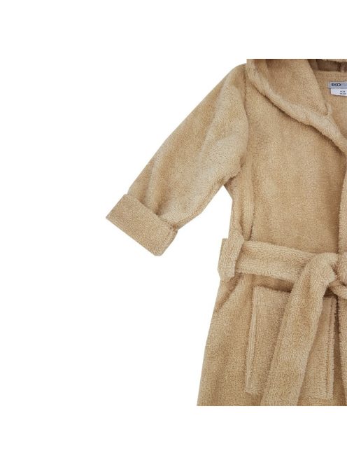 EKO Köntös pamutból kapucnival és fülekkel Beige méret S 80-86