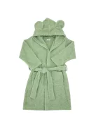EKO Köntös pamutból kapucnival és fülekkel méret 80-86 - Olive green