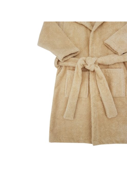 EKO Köntös pamutból kapucnival és fülekkel Beige méret S 92-98