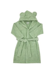   EKO Köntös pamutból kapucnival és fülekkel méret 92-98 - Olive green