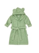 EKO Köntös pamutból kapucnival és fülekkel méret 92-98 - Olive green