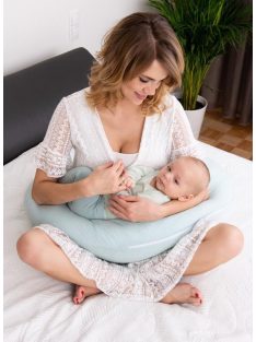   BABYMATEX Moon szoptatós párna muszlin 260 cm - világos türkiz