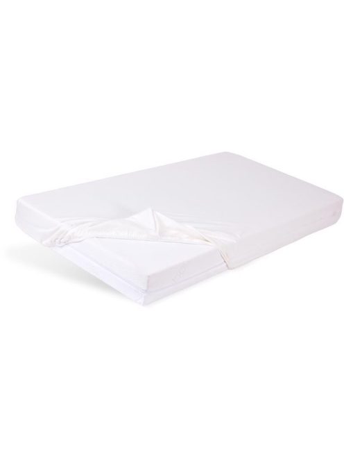 BABYMATEX Gumis vízálló lepedő Bamboo 60x120 cm - fehér