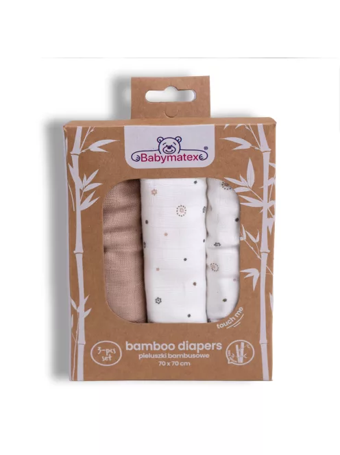 BabyMatex Bambusz pelenka 70x70cm 3 db - Csillagok