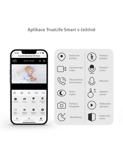 TRUELIFE Bébiőr NannyCam R3 Smart
