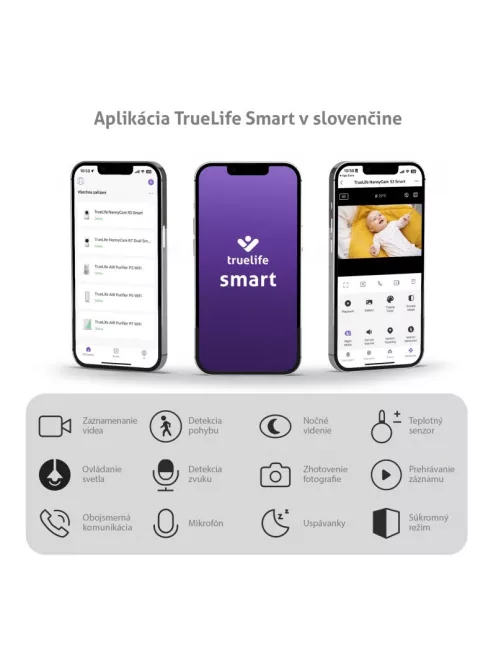 TRUELIFE Digitális bébiőr NannyCam S3 Smart