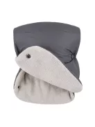PETITE&MARS Téli szett Jibot 3in1 bundazsák + kézmelegítő kesztyű babakocsira Jasie Charcoal Grey