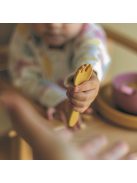 Petite&Mars Szilikon 2 részes étkészlet, tál + evőeszközök, TAKE&MATCH, 6 hó+, Intense Ochre