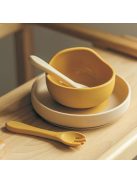 Petite&Mars Szilikon 2 részes étkészlet, tál + evőeszközök, TAKE&MATCH, 6 hó+, Intense Ochre