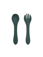 Petite&Mars Szilikon étkészlet, 3 db, Take&Match, Misty Green, 6 hó+