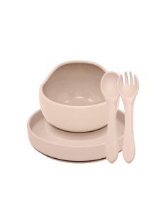   Petite&Mars Szilikon étkészlet, 3 db, Take&Match, Desert Sand, 6 hó+