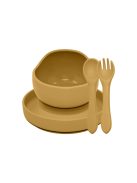 Petite&Mars Szilikon étkészlet, 3 db, Take&Match, Intense Ochre, 6 hó+