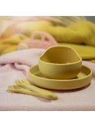 Petite&Mars Szilikon étkészlet, 3 db, Take&Match, Intense Ochre, 6 hó+